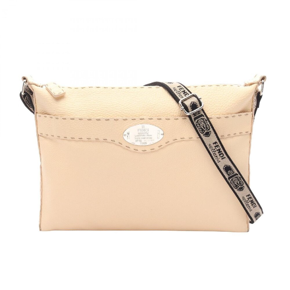 Fendi Bag Shoulder Leather Selleria Black